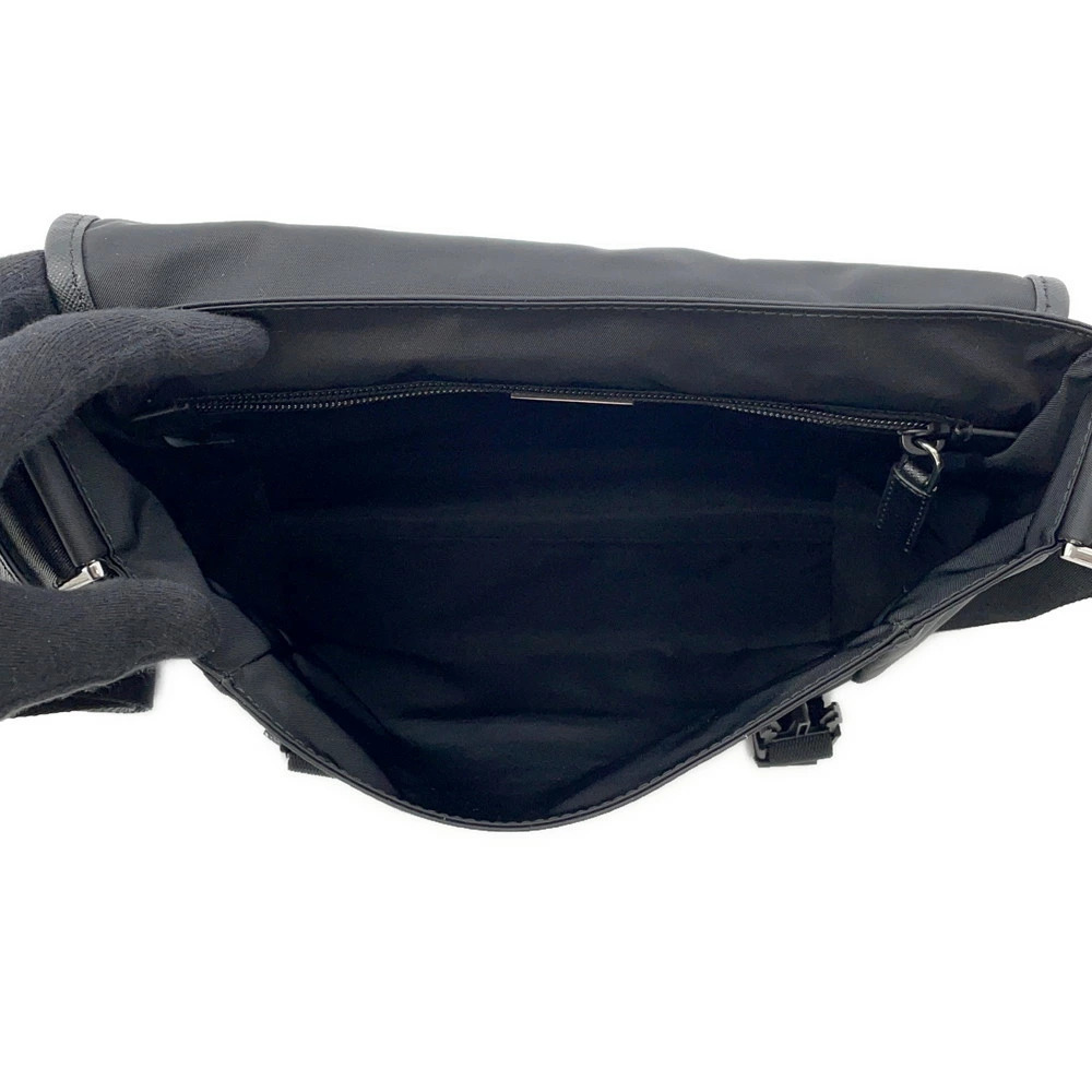 Prada Shoulder Bag Saffiano Leather Crossbody Black - Picture 5 of 12